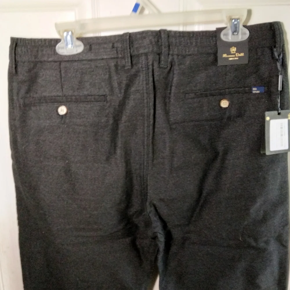 NWT Maximus Dutti 1982 Black Casual MD Sport 99%Cotton Slim Fit Pants Size 34